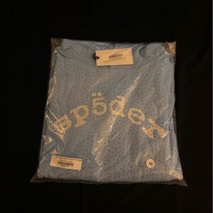 Sp5der Baby Blue w/ Rhinestones Hoodie Size Medium Brand New